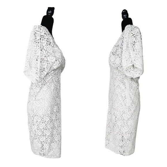 Zara Collection Dress Light Gray All Lace Wedding Guest Party  Size Medium - Picture 5 of 14